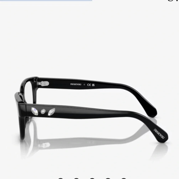 SWAROVSKI SK2007 Eyeglasses Frames Case RXable Black NWT - Picture 3 of 8